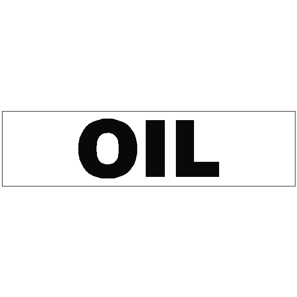 Oil Legal Lettering Sticker | Safety-Label.co.uk