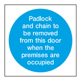 Padlock Removed Sticker | Safety-Label.co.uk