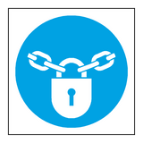 Keep Locked Symbol Door Sticker | Safety-Label.co.uk
