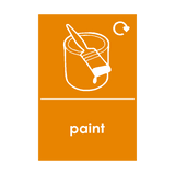 Paint Waste Recycling Signs | Safety-Label.co.uk