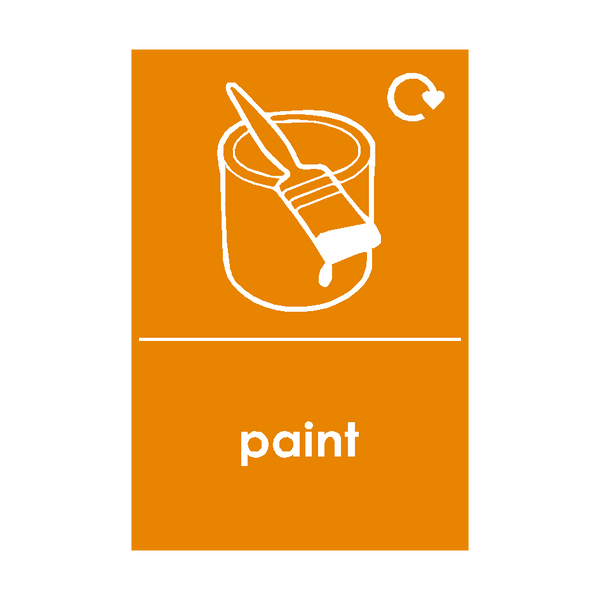 Paint Waste Recycling Signs | Safety-Label.co.uk