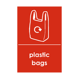 Plastic Bags Waste Recycling Sticker | Safety-Label.co.uk