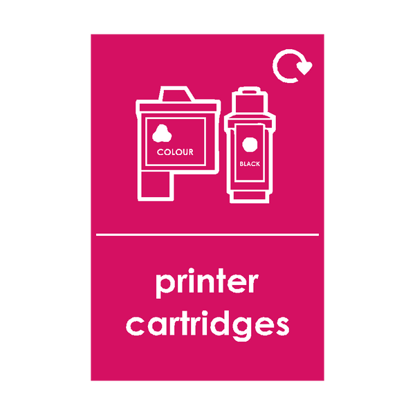 Printer Cartriges Waste Sticker | Safety-Label.co.uk