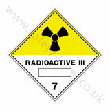 Radioactive iii 7 Sign | Safety-Label.co.uk