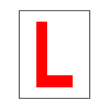 Letter L Sticker Red | Safety-Label.co.uk