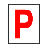 Letter P Sticker Red | Safety-Label.co.uk