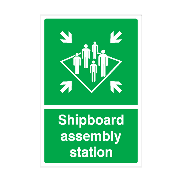 Shipboard Assembly Station Sticker | Safety-Label.co.uk