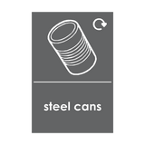 Steel Cans Waste Recycling Signs | Safety-Label.co.uk