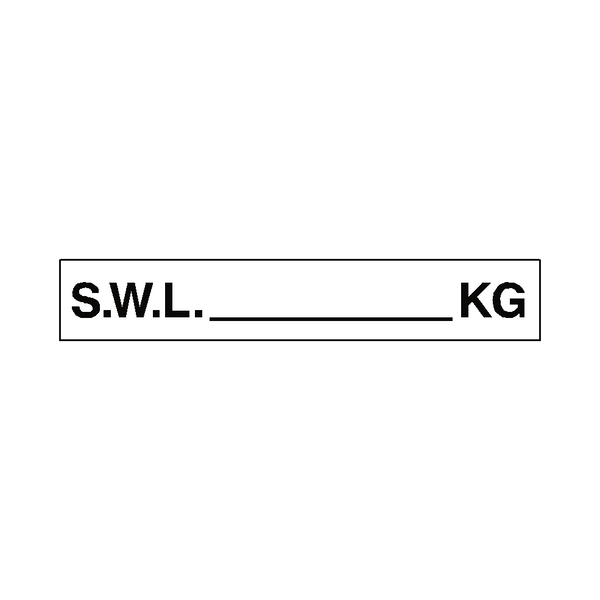 S.W.L Label Kg White | Safety-Label.co.uk