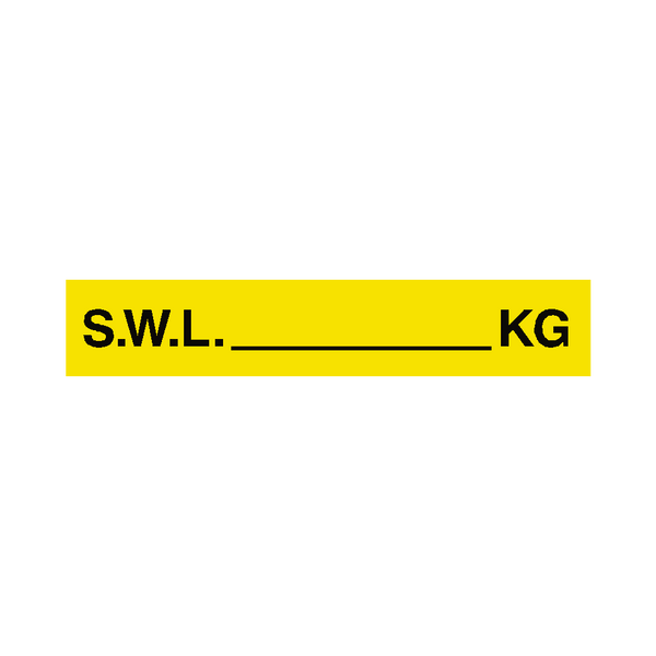 S.W.L Label Kg Yellow | Safety-Label.co.uk