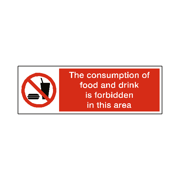 No Food And Drink Label | Safety-Label.co.uk