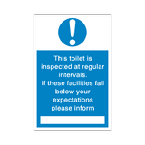 Toilets Report Sticker | Safety-Label.co.uk