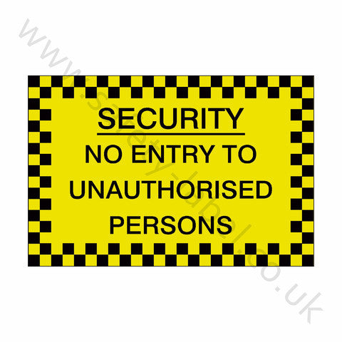 No Unauthorised Security Sticker | Safety-Label.co.uk
