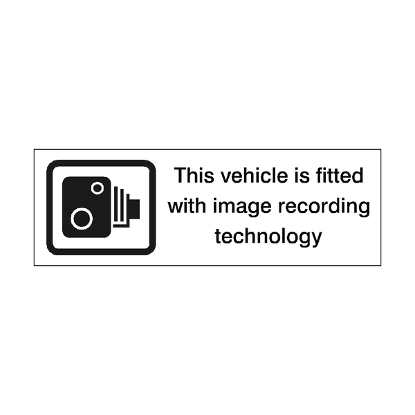 Image Recording Technology Vehicle Sticker | Safety-Label.co.uk