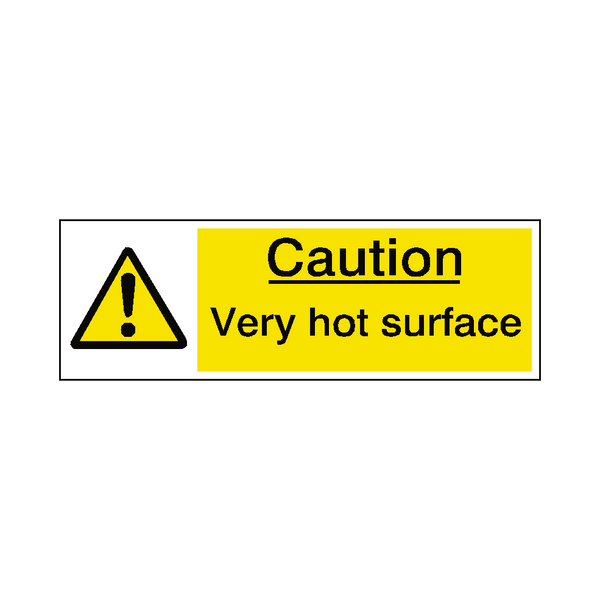 Caution Very Hot Surface Label | Safety-Label.co.uk