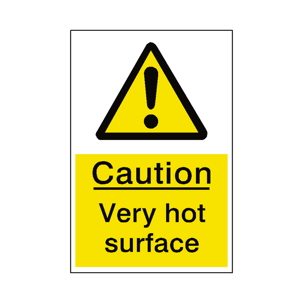 Very Hot Surface Hazard Sign | Safety-Label.co.uk