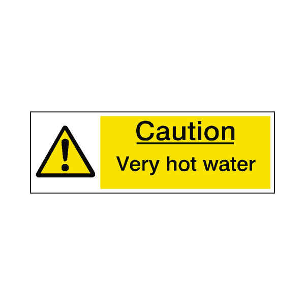 Very Hot Water Warning Sign | Safety-Label.co.uk