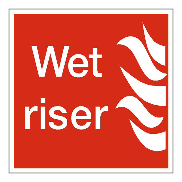 Wet Riser Label | Safety-Label.co.uk
