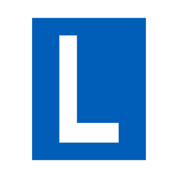 Blue Letter L Sticker | Safety-Label.co.uk