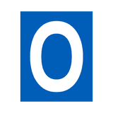 Blue Letter O Sticker | Safety-Label.co.uk