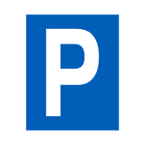 Blue Letter P Sticker | Safety-Label.co.uk