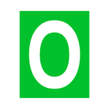 Green Letter O Sticker | Safety-Label.co.uk