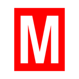 Red Letter M Sticker | Safety-Label.co.uk