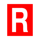 Red Letter R Sticker | Safety-Label.co.uk