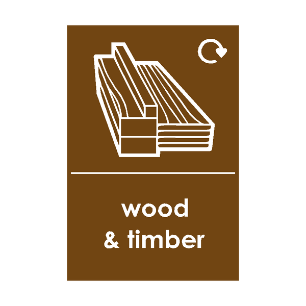 Wood and Timber Waste Sticker | Safety-Label.co.uk