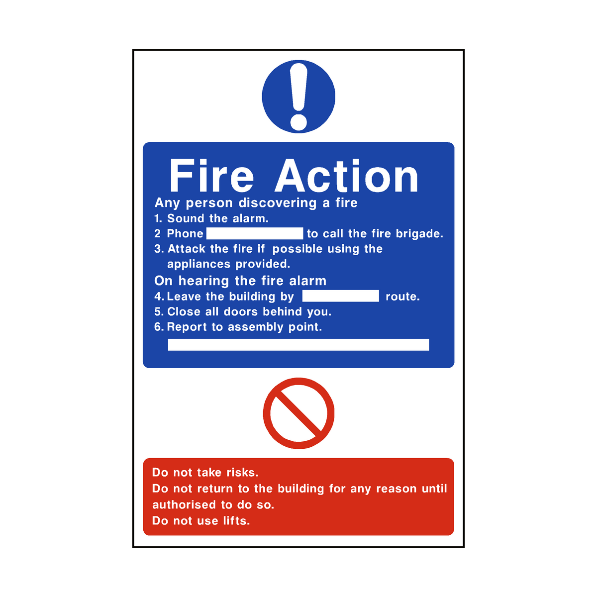 Fire Action Notice Signs | Safety-Label.co.uk