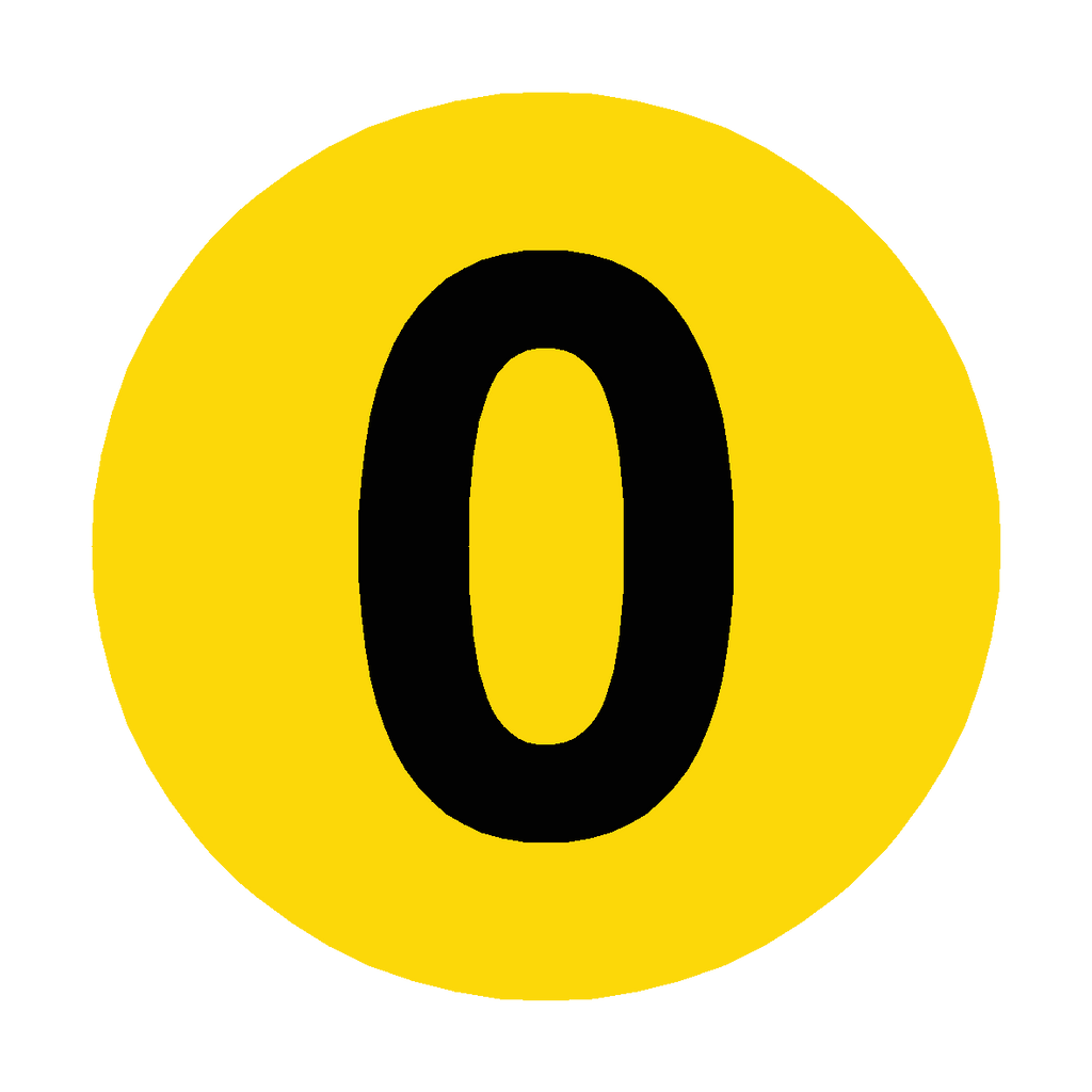 Number 0 Floor Marker | Safety-Label.co.uk