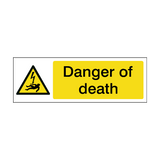 Danger Of Death Label | Safety-Label.co.uk