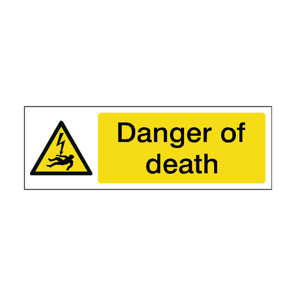 Danger Of Death Label | Safety-Label.co.uk