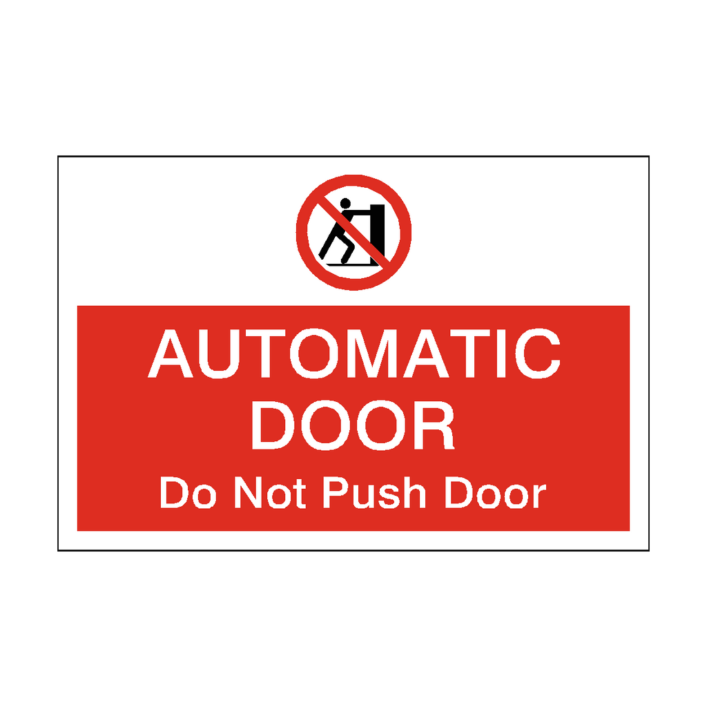 Prohibition Pushing Landscape Automatic Door Do Not Push Door Sticker