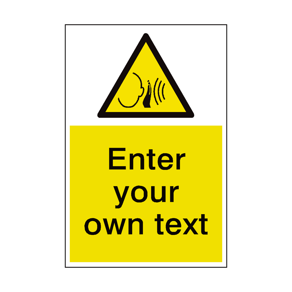 Sudden Loud Noise Custom Hazard Sign | Safety-Label.co.uk