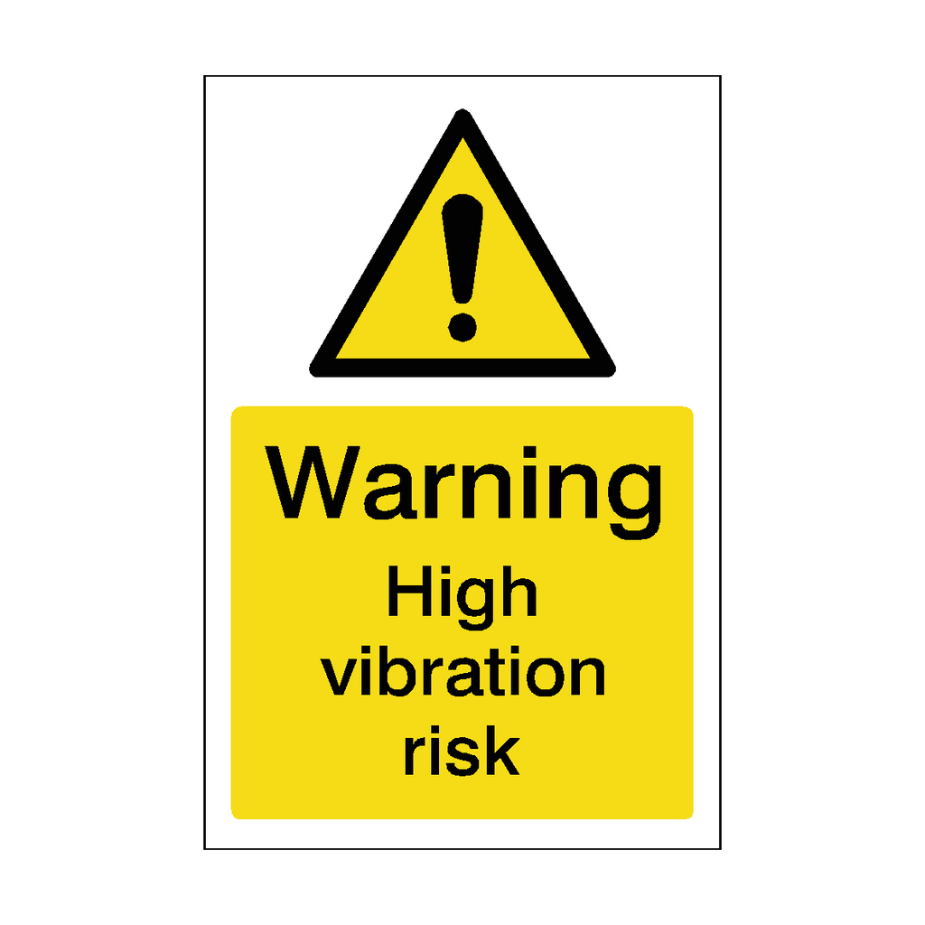 High Vibration Risk Sticker | Safety-Label.co.uk