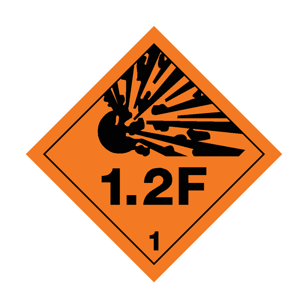 Class 1.2F Explosive Sticker | Safety-Label.co.uk