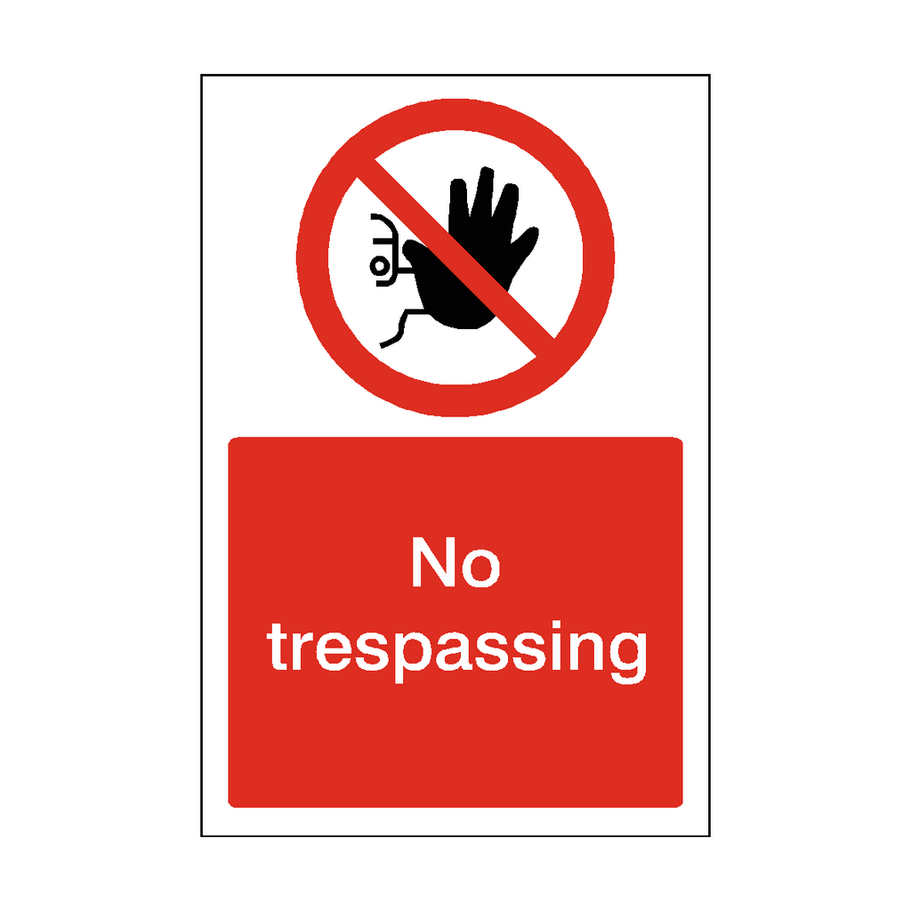 No Trespassing Sticker