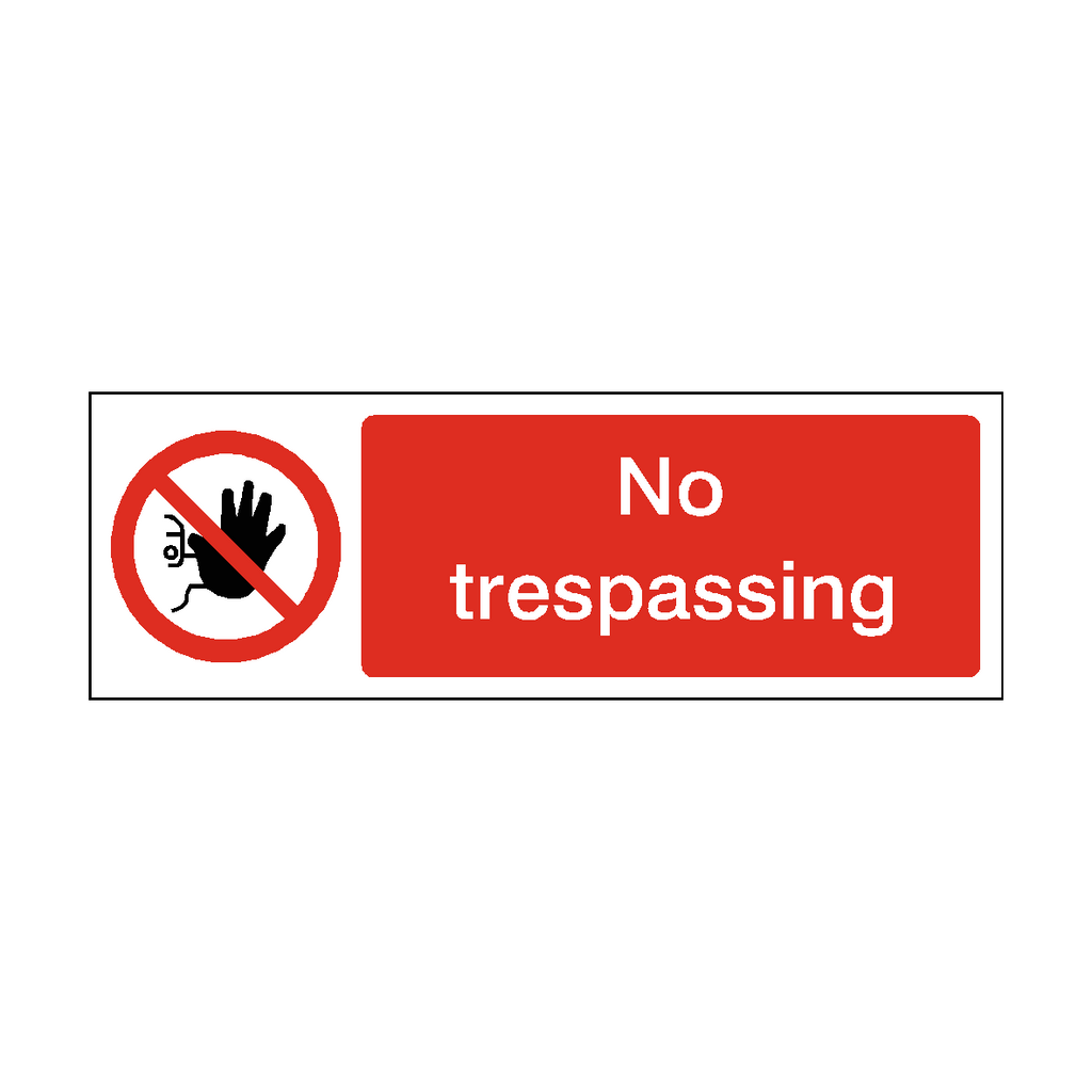 No Trespassing Label