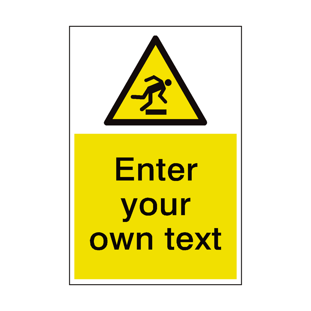 Trip Hazard Custom Hazard Sign | Safety-Label.co.uk
