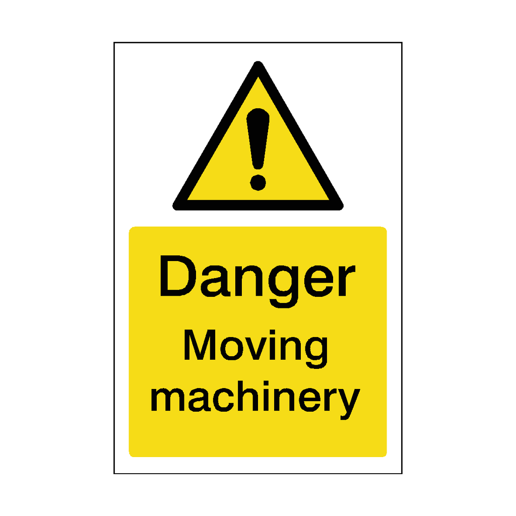 Moving Machinery Sticker | Safety-Label.co.uk