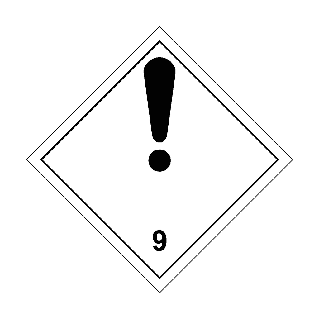 Dangerous Goods 9 Exclamation Sticker | Safety-Label.co.uk