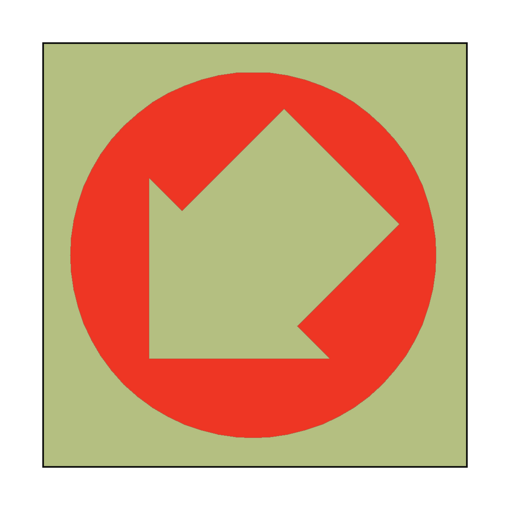Photoluminescent Arrow Sticker Down Left | Safety-Label.co.uk