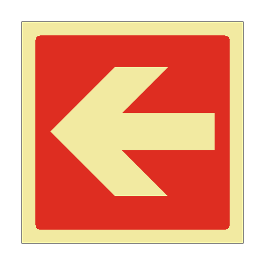 Photoluminescent Arrow Safety Sticker Left