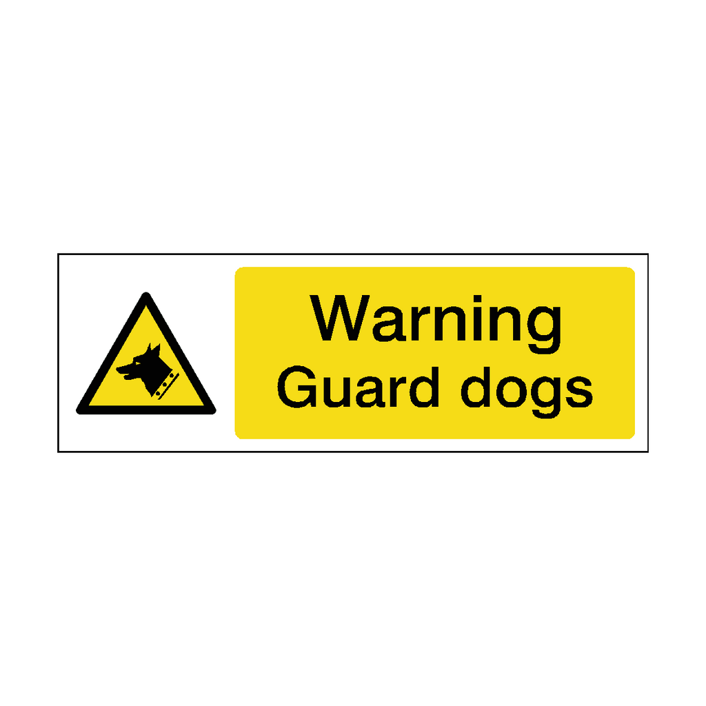 Warning Guard Dogs Label | Safety-Label.co.uk