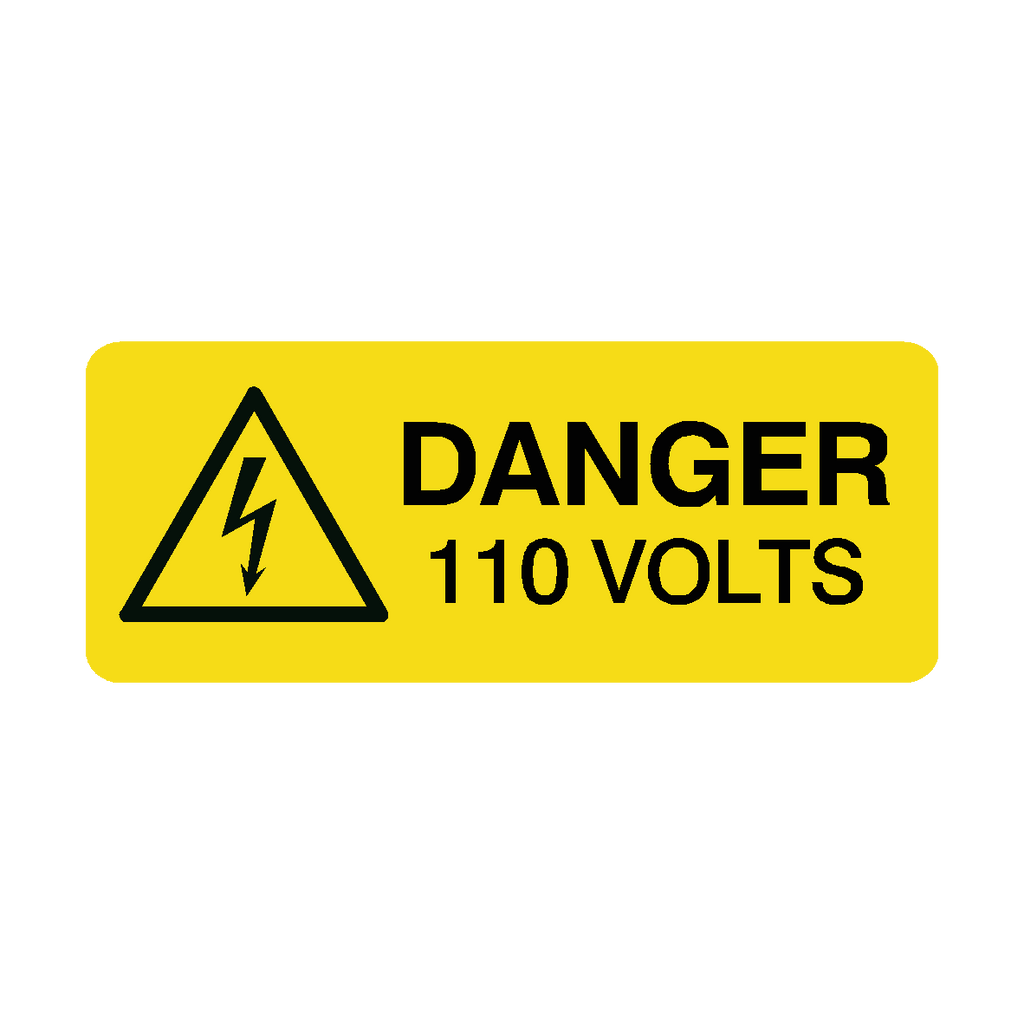 110 Volts Labels Mini | Safety-Label.co.uk