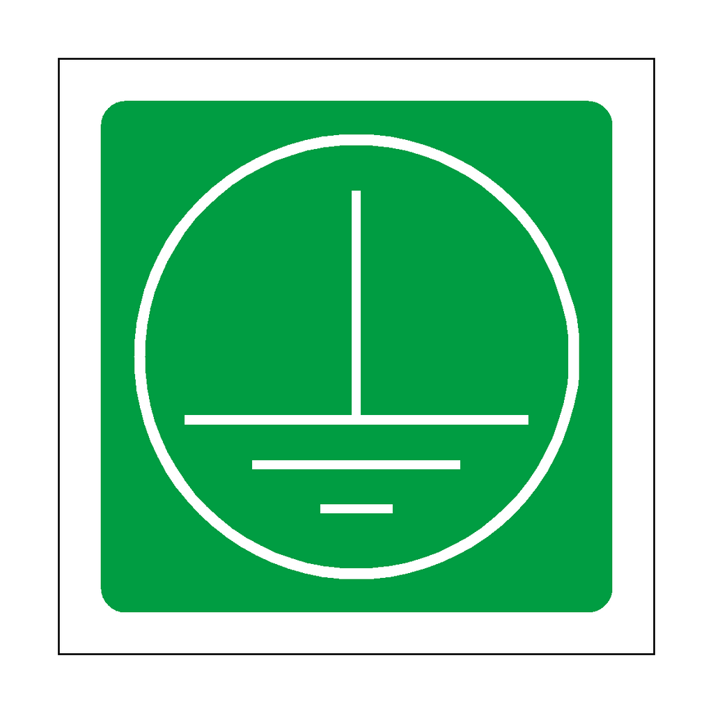 Electrical Ground Symbol Label | Safety-Label.co.uk