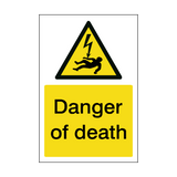 Danger Of Death Safety Sign | Safety-Label.co.uk