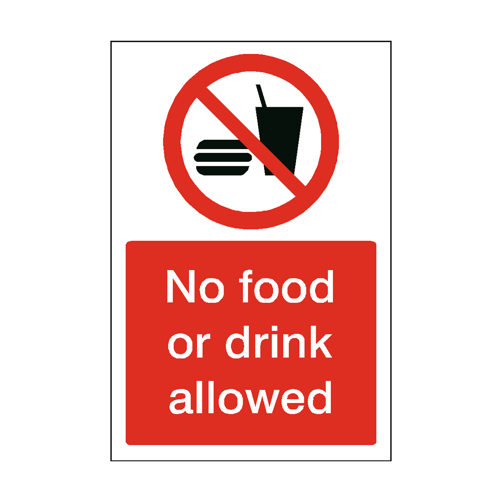 No Food Or Drink Allowed Sticker