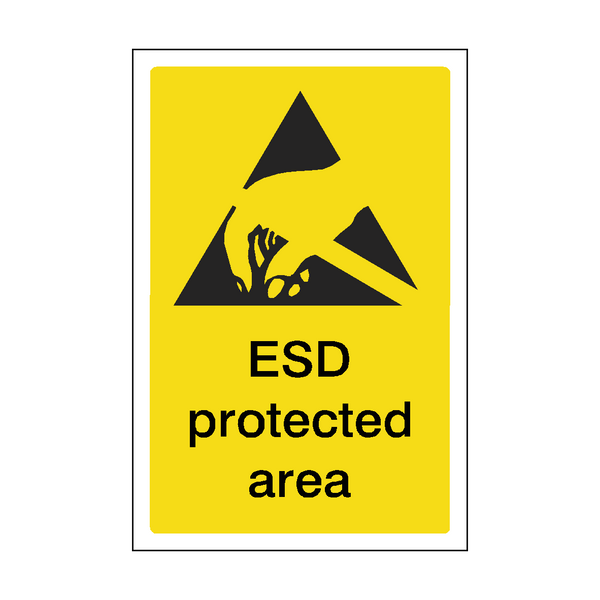ESD Protected Area Sticker | Safety-Label.co.uk